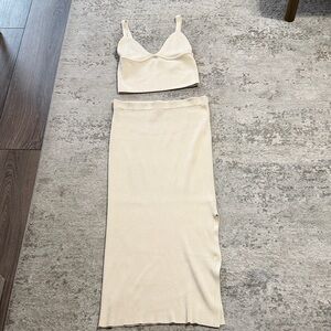 Zara Cream Skirt Set